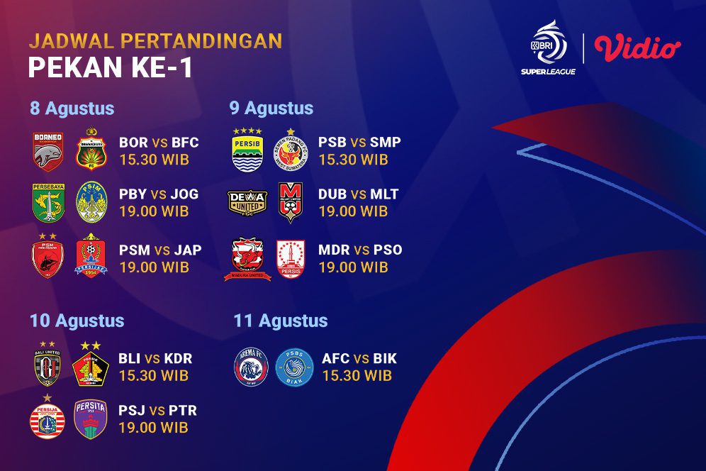 Jadwal Lengkap BRI Super League 2025